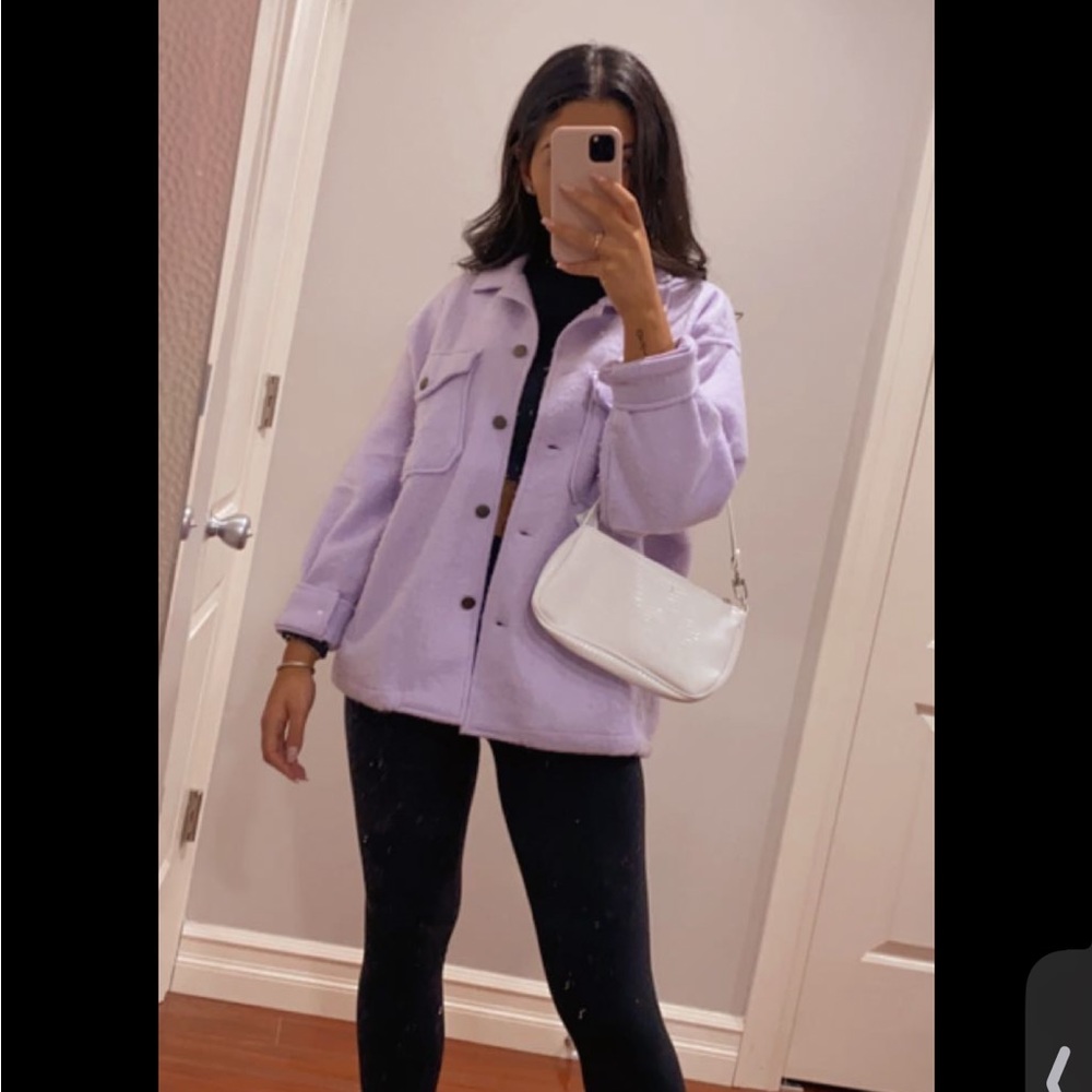 lilac shacket